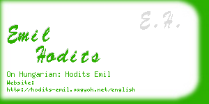 emil hodits business card
